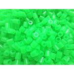 2000個 アクリル ヒューズビーズ 円筒形 グリーン キラキララメ入り アイロンビーズ 5mm 穴:2.8mm クラフト 手芸用品 Huey 手芸材