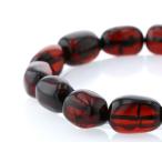 最高級天然アンバーイレギュラーブレスレットNo.12パワーストーン天然石