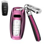  чехол для ключей Audi для "умный" ключ кейс ключ покрытие 3 кнопка мягкий TPU рука .... Audi особый дизайн 2018 2019 AUDI соответствует 