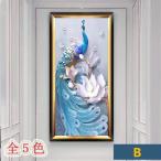 絵画 油絵 壁掛け 孔雀アートパネル 額つき インテリア 美術品 寝室 玄関飾り  撥水 縁起物 北欧風
