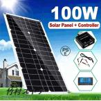100W MAX �\�[���[�p�l�� 18V �f���A��USB�|�[�g �A�E�g�h�A �|�[�^�u�� �o�b�e���[ �[�d�� �� ���b�g RV ���C�g ���z�� with 20A controller