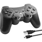 PS3 コントローラー ワイヤレス 無線 ゲームパッド 振動機能 人間工学 USB ケーブル  6軸リモートゲームパッド 充電式 USB