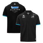 ショッピングkappa 2024 アルピーヌ F1 チーム ポロシャツ ブラック 黒 半袖 公式 オフィシャル kappa BWT Alpine