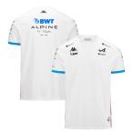 ショッピングkappa 2024 アルピーヌ F1 チーム Tシャツ ホワイト 白 半袖 公式 オフィシャル kappa BWT Alpine