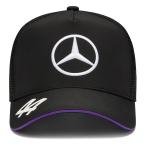 ショッピングハミルトン 2024 メルセデス AMG ペトロナス ルイス ハミルトン ドライバー トラッカー ベースボール キャップ ブラック F1 公式 オフィシャル Mercedes 帽子 黒