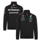 2024 メルセデス AMG ペトロナス チーム ドライバー 1/4ジップ スウェット ブラック 黒 長袖 公式 オフィシャル F1