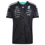 アジア規格サイズ 2026 メルセデス AMG ペトロナス F1 チーム ドライバー Tシャツ ブラック スリムフィット 黒 adidas アディダス ウェア オフィシャル