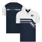 【半額セール】 2022 スクーデリア アルファタウリ チーム オフィシャル レプリカ ポロシャツ ネイビー 公式 F1