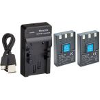 USB充電器とバッテリー2個セット DC17