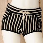 レディース ボトムス ショートパンツ キュロット デザインショートパンツ ストライプマイクロショートパンツ 春〜秋 カラー：2タイプ Mサイズ