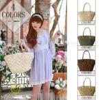 レディース バッグ かごバッグトート レディース 夏 ハンドバッグ レディース ストローバッグ 大人可愛い 肩掛け 軽量 かごバッグ 巾着