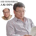 ウィッグ フルウィッグ 白髪ミックス ショート 男性用かつら グレーカラー グレイヘア 人毛100% つけ毛 自然 プレ 医療用 全3サイズ 脱毛症対策 10%30%60%白髪