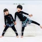 子供水着 キッズ 水着 女の子 男の子 ラッシュガード 長袖 韓国水着 上下セット セパレート タンキニ ショートパンツ 長ズボン 水泳 四季 プール スクール
