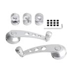 クランクハンドル ウィンドウ レギュレーター ロードスター ミニ 軽トラ 窓 手回し 手動 車 旧車 シルバー 銀色  純正交換