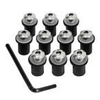  экран болт 5mm 10 шт. комплект серебряный серебряный well гайка обтекатель винт aluminium болт Kawasaki Suzuki Honda Yamaha и т.п. мотоцикл 