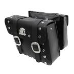 バイク サイドバッグ スタッズ 付き 汎用 鞄 かばん サイドバック 収納 ブラック 黒 アメリカン