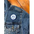 アイロンパッチ    フラワー スマイリー ブルー SMILE Mサイズ FD0970 アップリケ パッチ