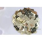 ショッピングスパンコール スパンコール 約400枚(約2g) 5枚花びら 5mm メタリック 金色 ゴールド (SF505TGLJJ00)