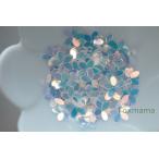 スパンコール 10mm 約100枚(約2.5g) 5枚花びら オーロラ 透明 (SF510ASKES00)