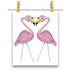  открытка twin розовый фламинго by Fox Republic