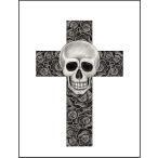 [ 10 знак .* Cross * цветочный принт * Skull ] открытка 