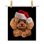 【赤毛のプードル ドッグ 犬 いぬ クリスマス】ポスター　A1サイズ by Fox Republic