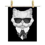 ポスター A3 ねこ 猫 スーツ 動物 サングラス by Fox Republic
