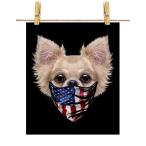 【チワワ ドッグ 犬 いぬ アメリカ 星条旗】ポスター　A3サイズ by Fox Republic