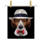 【ビーグル ドッグ 犬 いぬ 帽子】ポスター　A4サイズ by Fox Republic