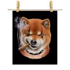 【ワルな 柴犬 ドッグ 犬 いぬ ロック】ポスター　A4サイズ by Fox Republic