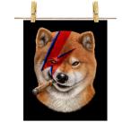 【ワルな 柴犬 ドッグ 犬 いぬ 稲妻 マーク】ポスター　A4サイズ by Fox Republic