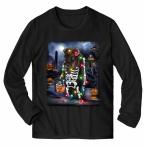 メンズTシャツ長袖バイソンハロウィ...