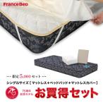 【特別限定商品】 フランスベッド 正規品 マットレス 厚さ20cm ゼルトインターナショナル-V01 ベーシック2点セット シングル