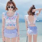 ショッピングタンキニ 水着レディース 体型カバー ピンク 青 タンキニ ビキニ ショートパンツ ママ水着 タンキニ水着 大きいサイズ 通販 人気