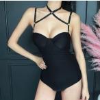  купальный костюм женский моно kini One-piece sexy черный симпатичный популярный 