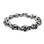 ショッピングスカル ガボラトリー/ガボール (GABORATORY)クォーター10スカルリンクスブレスレットウィズTバー