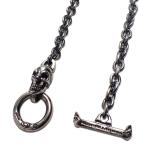 ショッピングスカル ガボラトリー/ガボール (GABORATORY)6チェーンウィズクォータースカル＆クォーターTバーネックレス