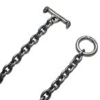 ショッピングスカル ガボラトリー/ガボール (GABORATORY)7チェーンハーフスカルTバーネックレス50cm