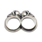 ガボラトリー/ガボール (GABORATORY)スカルトライアングルワイヤー2フィンガーリング(ツーフィンガーリング)/サイドスタンプ