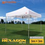 イベント用テント　イベントテント　HEXAGON(ヘキサゴン)シリーズ　３m×３m　アルミフレーム (六角40mm)カラー：8色