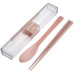 岩崎工業 とっても強いケース入り スプーン ＆ 箸 18cm ピンク カチャカチャ音防止クッション付き Ag 抗菌加工 防汚加工 食洗器対応 H