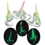 HUBTECshoalaba осьминог Bait Soft Lure 3 шт. комплект морской лещ дюймовый k ночь свет галстук юбка морской лещ судно собственное производство приспособление морской лещ 