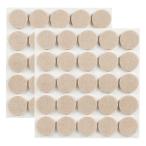 ギノヤ 5mm厚めフェルトパッド 50枚入り 25mm 丸い家具保護パッド キズ防止・防音 (ベージュ)