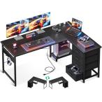 AODK ゲーミングデスク 引き出し付き