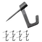 壁掛けフック 金属フック 壁を傷つけない 賃貸 石膏ボード アイアンフック 画鋲 押しピン (ブラック ８)