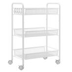  кухонные тележки metal кухня место хранения Cart 3 уровень руль &amp; с роликами . место хранения подставка выдерживаемая нагрузка 60kg ширина 43.5× глубина 35× высота 89cm щель 