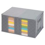 ショッピングf-05d アストロ 収納ケース 衣類用 グレー タテ・ヨコ持ち手付き 不織布 活性炭 消臭 衣類収納袋 収納ボックス 衣装ケース 持ち運びしやすい 615