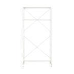 ショッピング無印 MUJI 無印良品 スチールユニットシェルフ ランドリーセット ライトグレー 幅86×奥行41×高さ175.5cm 44504741