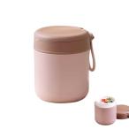 スープジャー 400ml ピンク スープカップ 保温保冷 スプーン付き 漏れ防止 持ち運び お手入れ簡単 スープ、お粥 通学/アウトドア/オフィ