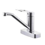 SANEI(サンエイ) シングル台付混合栓 ミニキッチン用 節水水栓 エコ水栓 泡沫 水はね防止 取付ピッチ102ｍｍ K77CEV-13